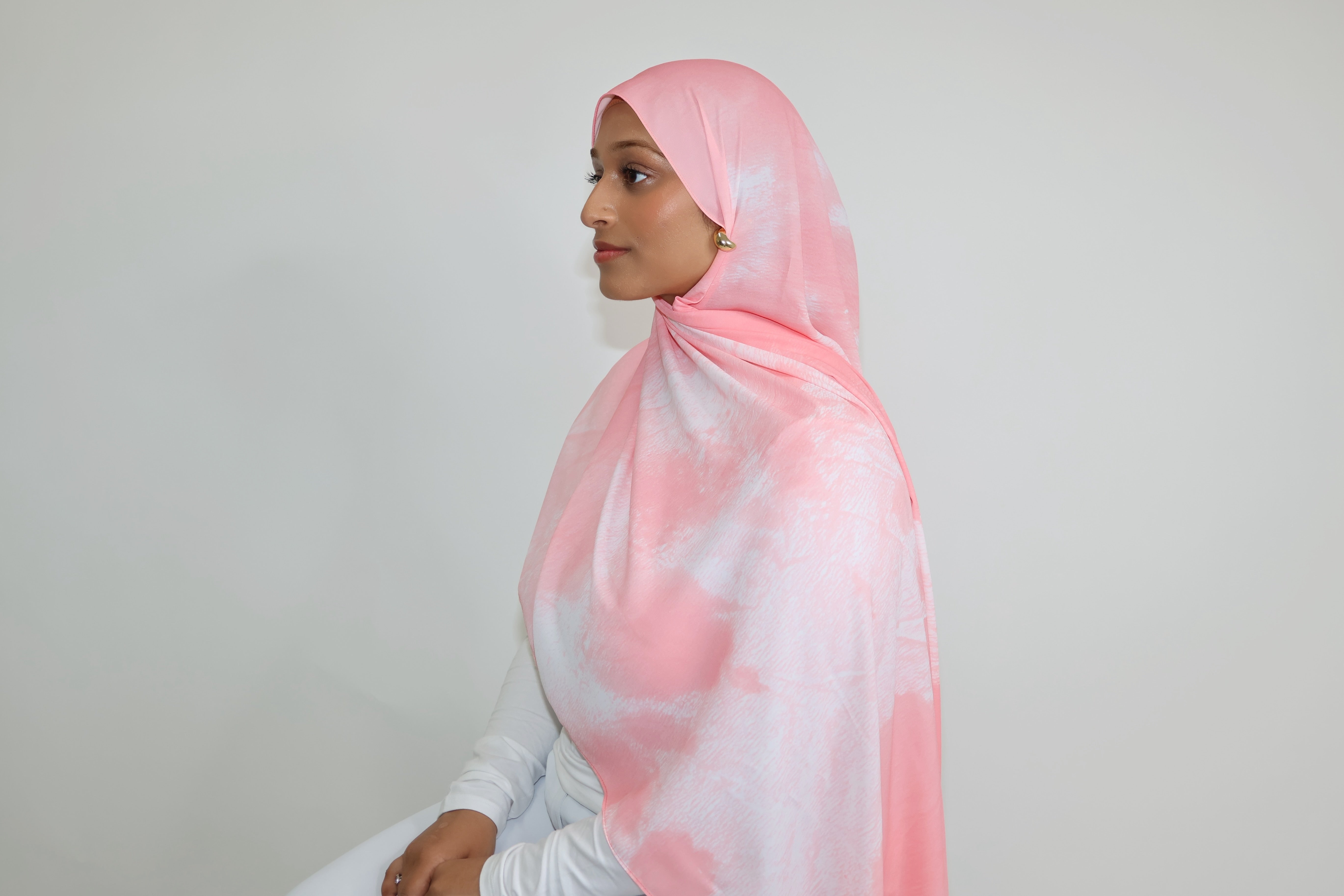 Essential Chiffon Print- Peachy Pink