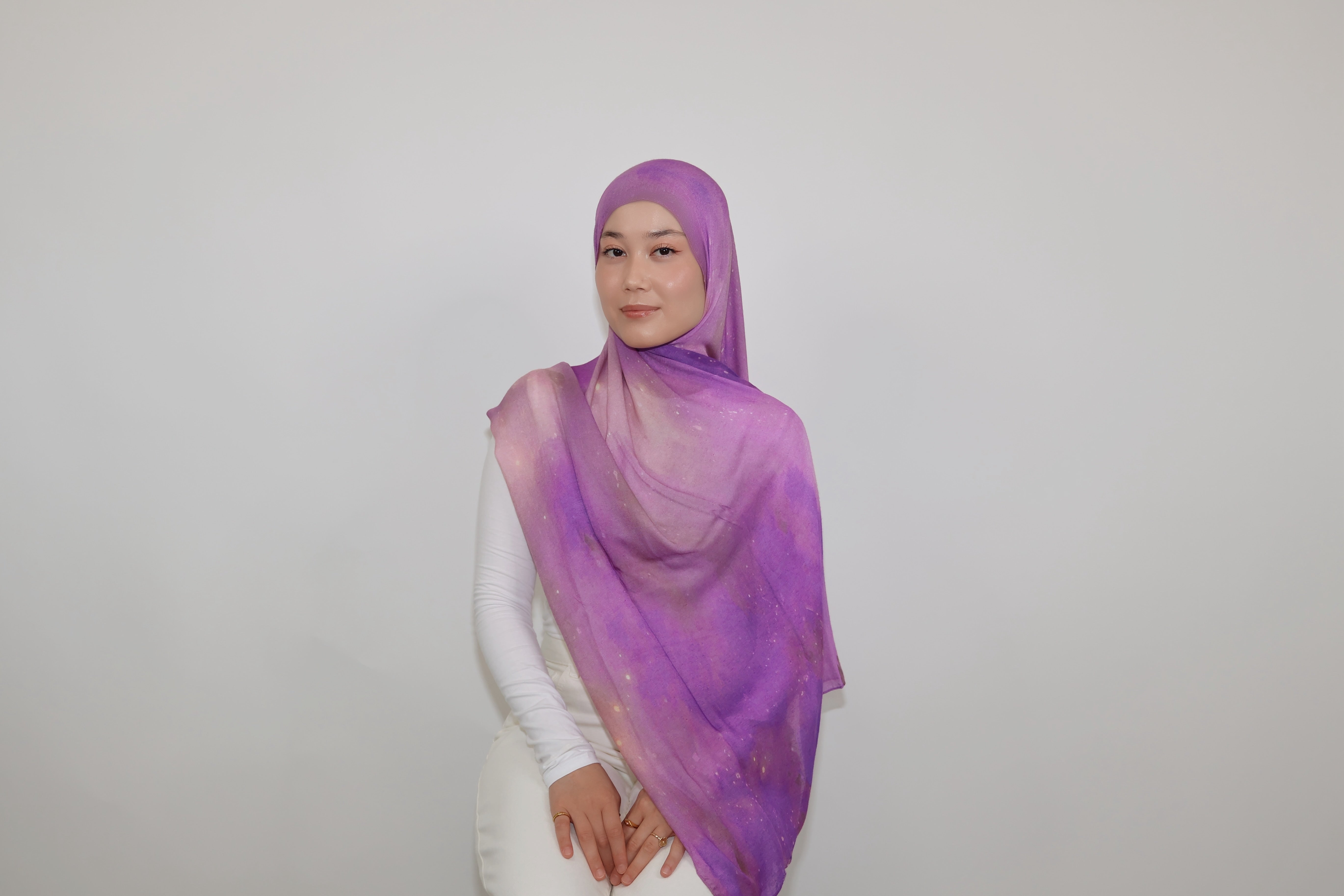 Print Modal Hijab-Mauve Galaxy