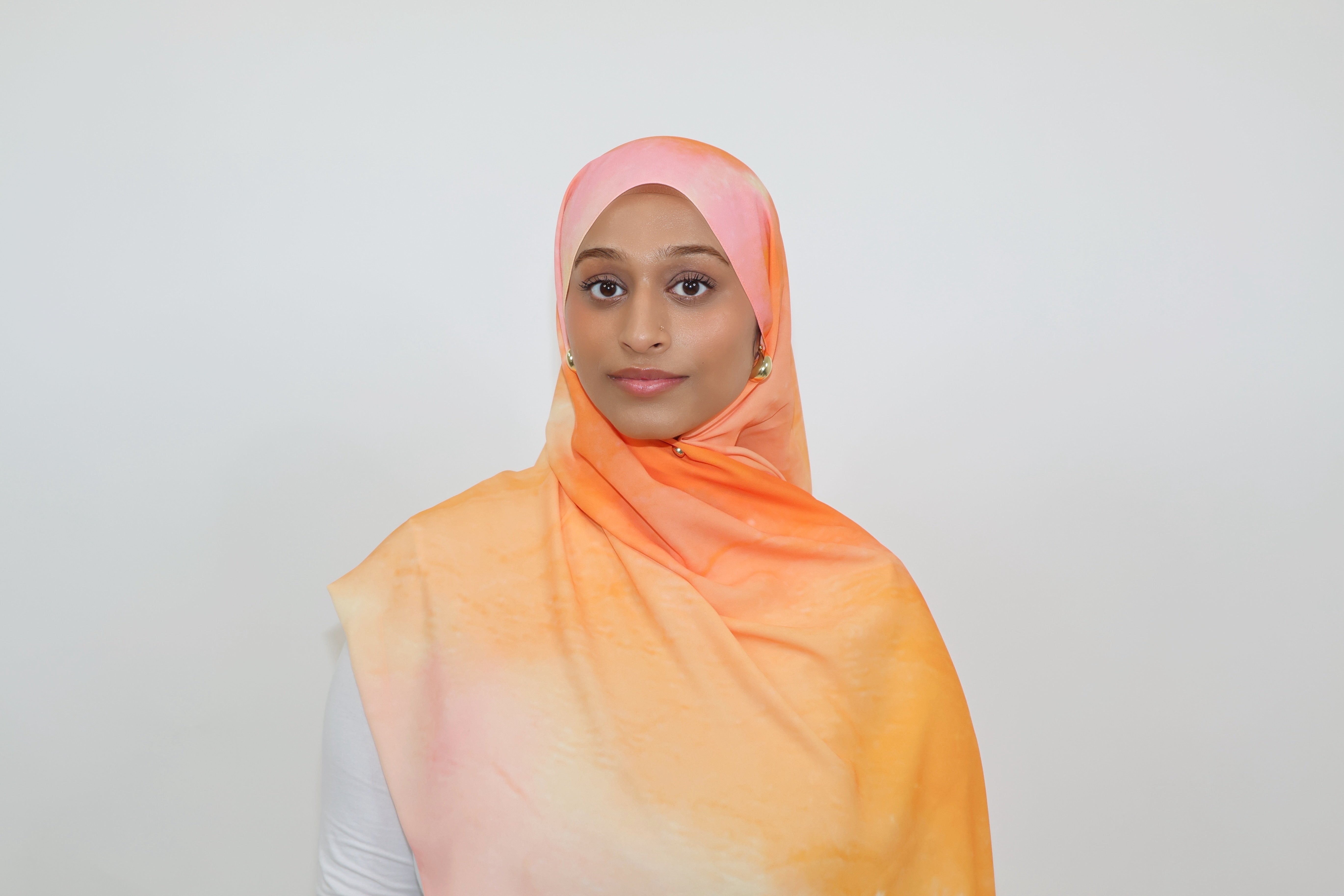 Essential Chiffon Print-Tangerine