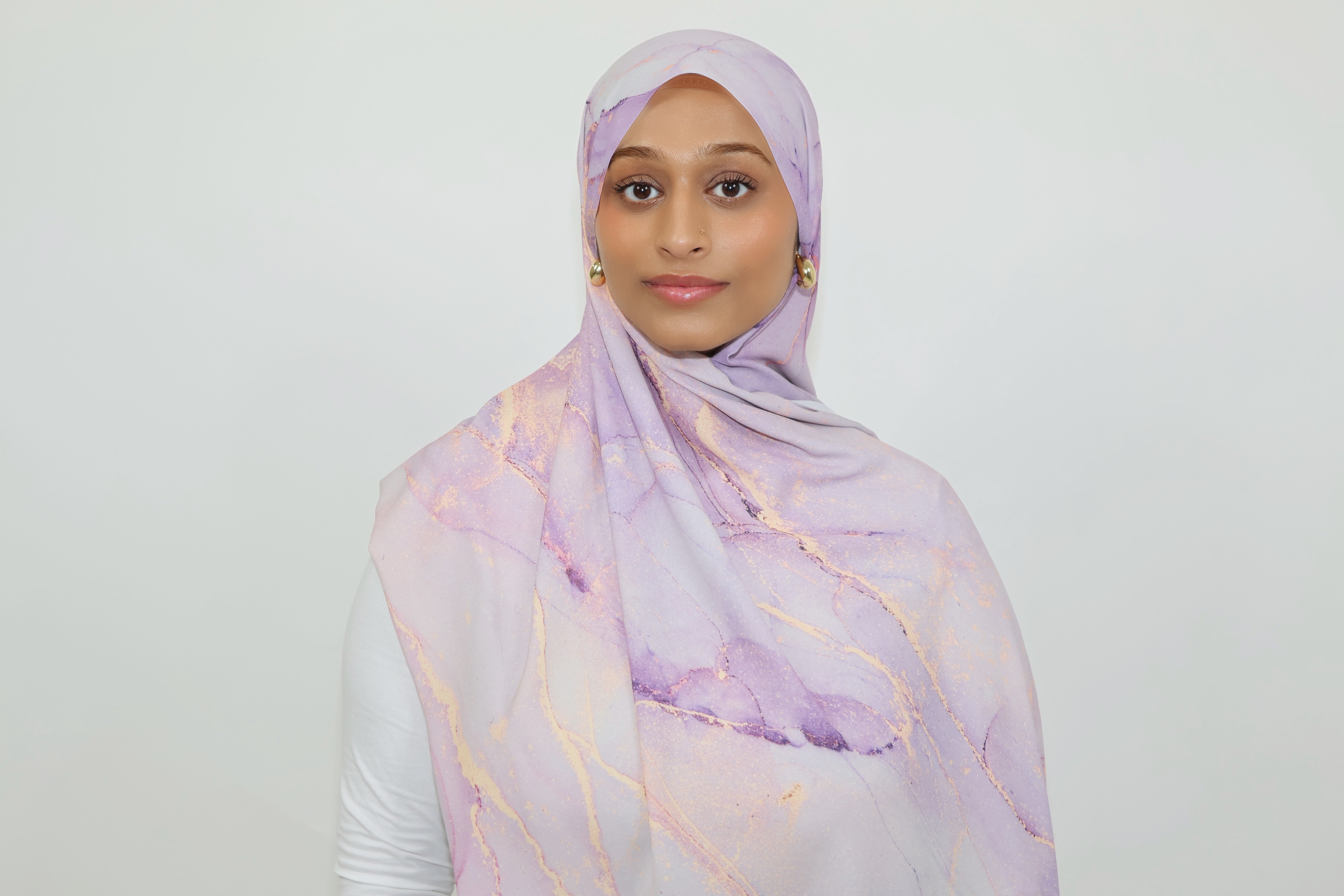 Essential Chiffon Print-Iris Marbel