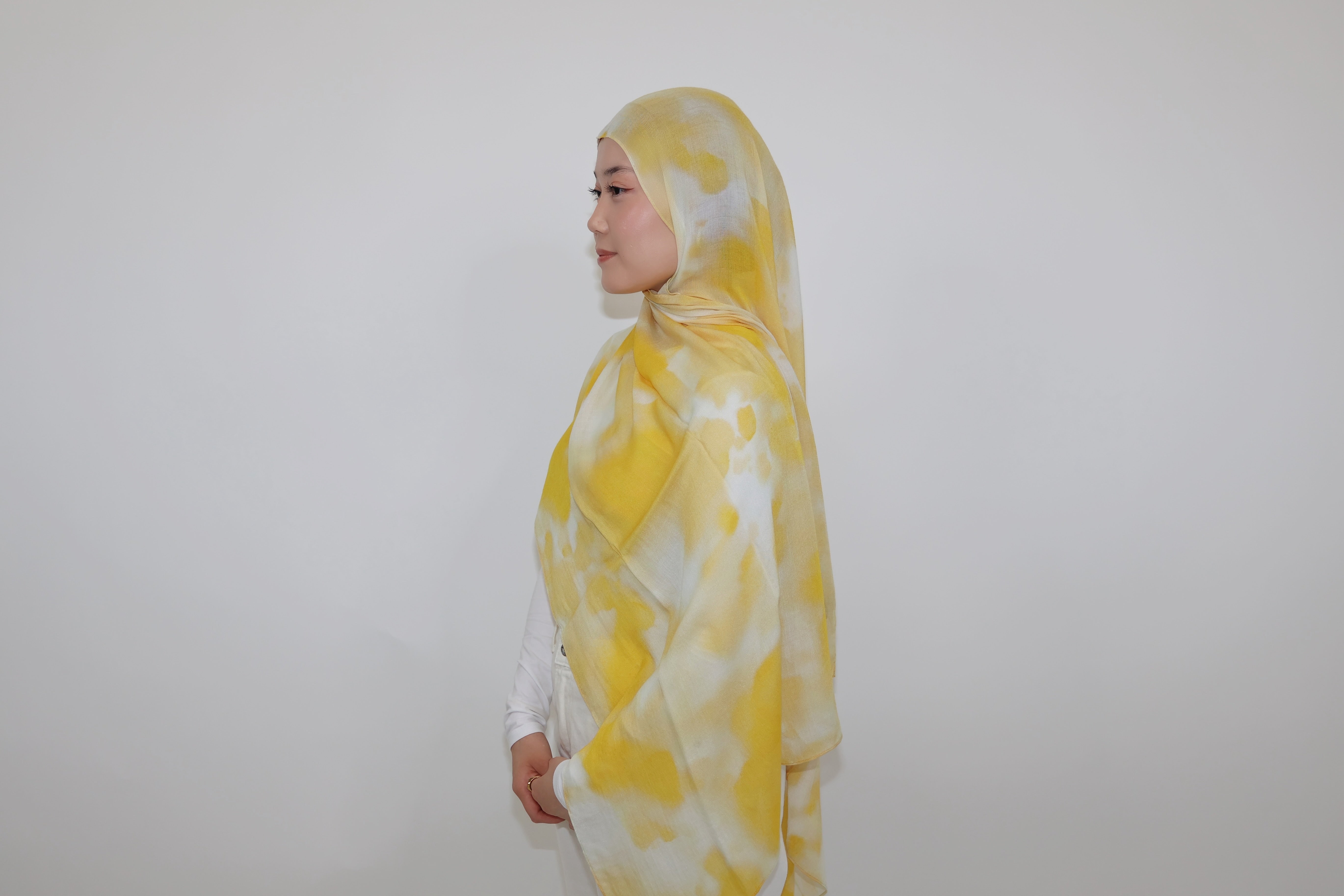 Print Modal Hijab-Pineapple