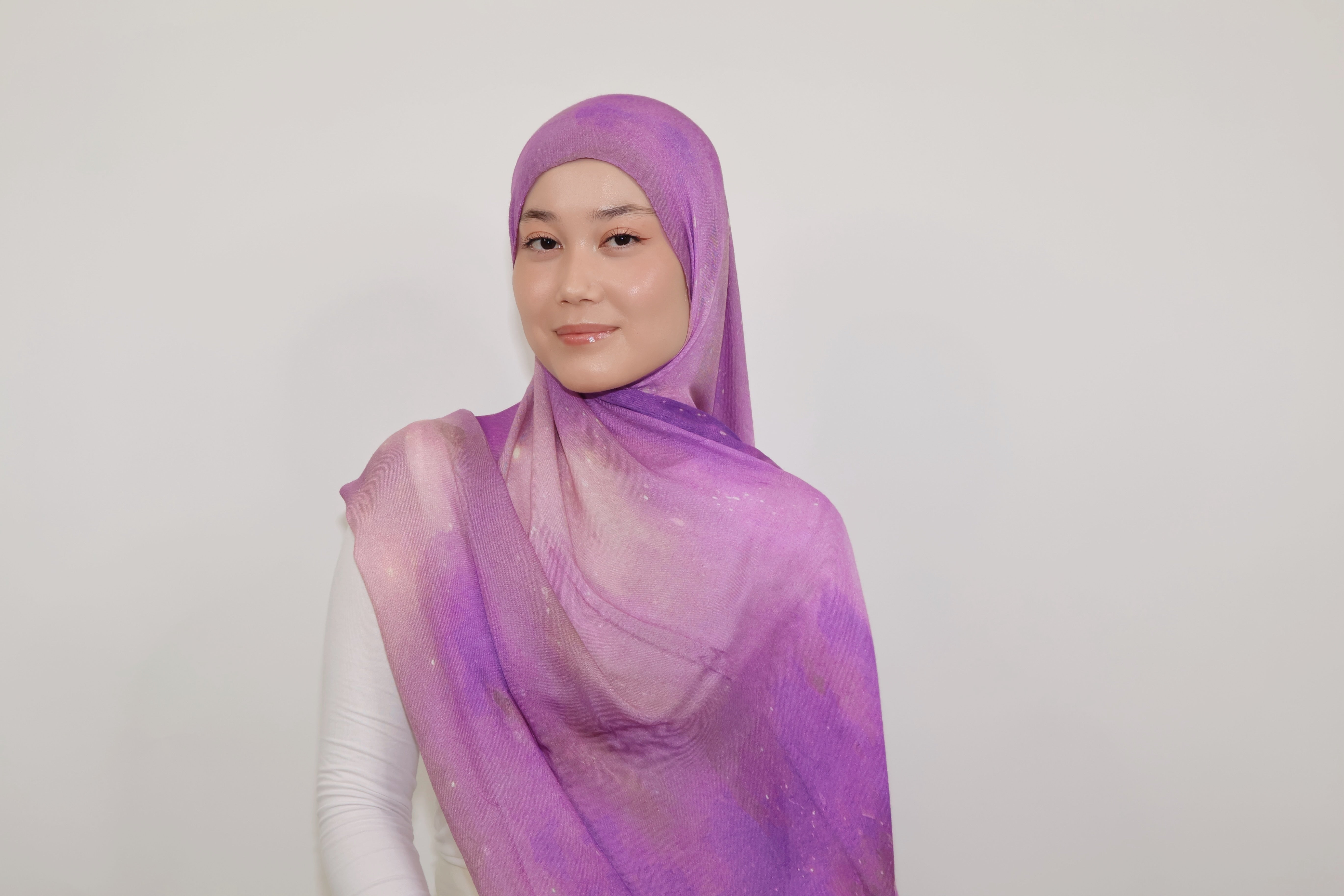 Print Modal Hijab-Mauve Galaxy