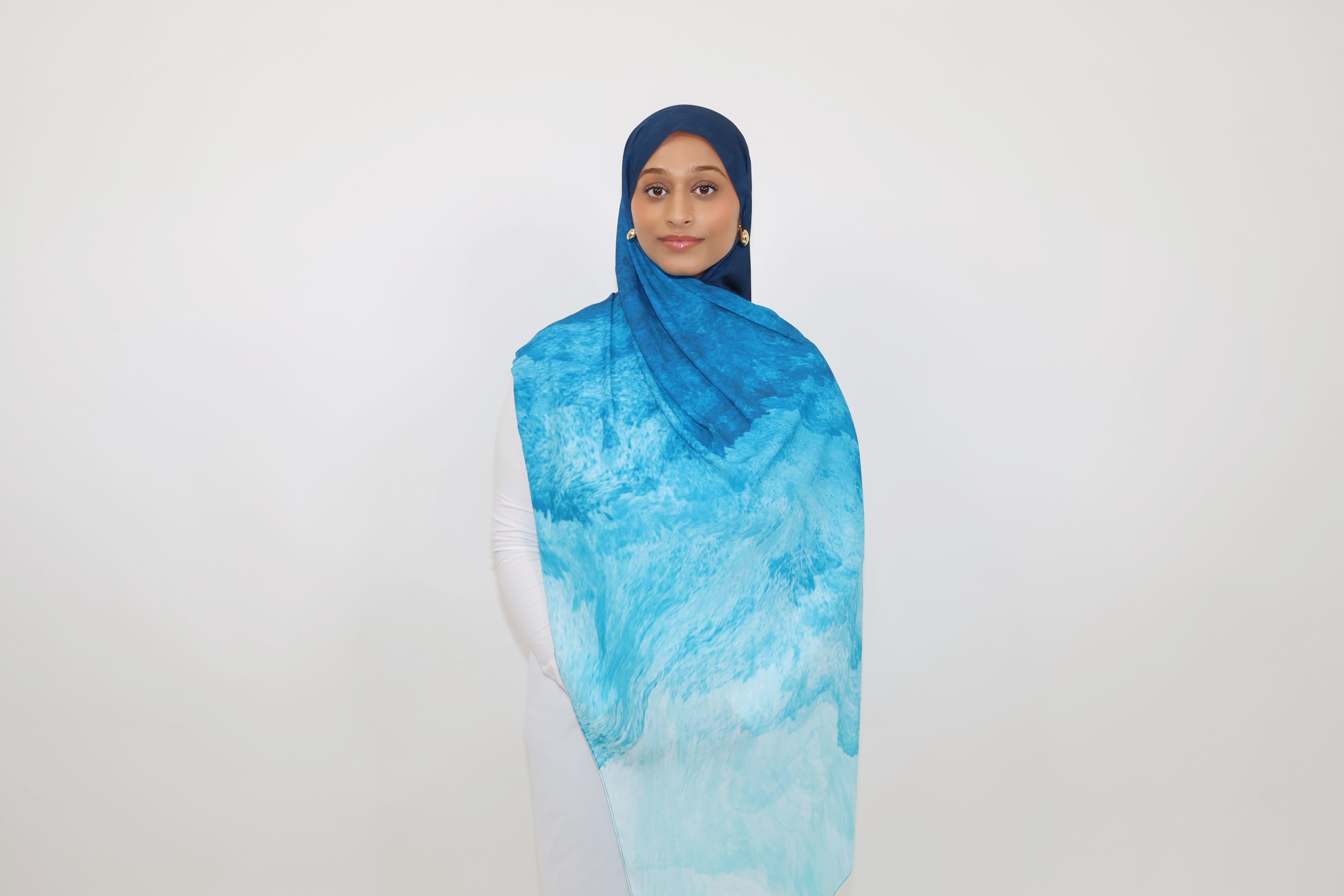 Essential Chiffon Print-Blue Ocean
