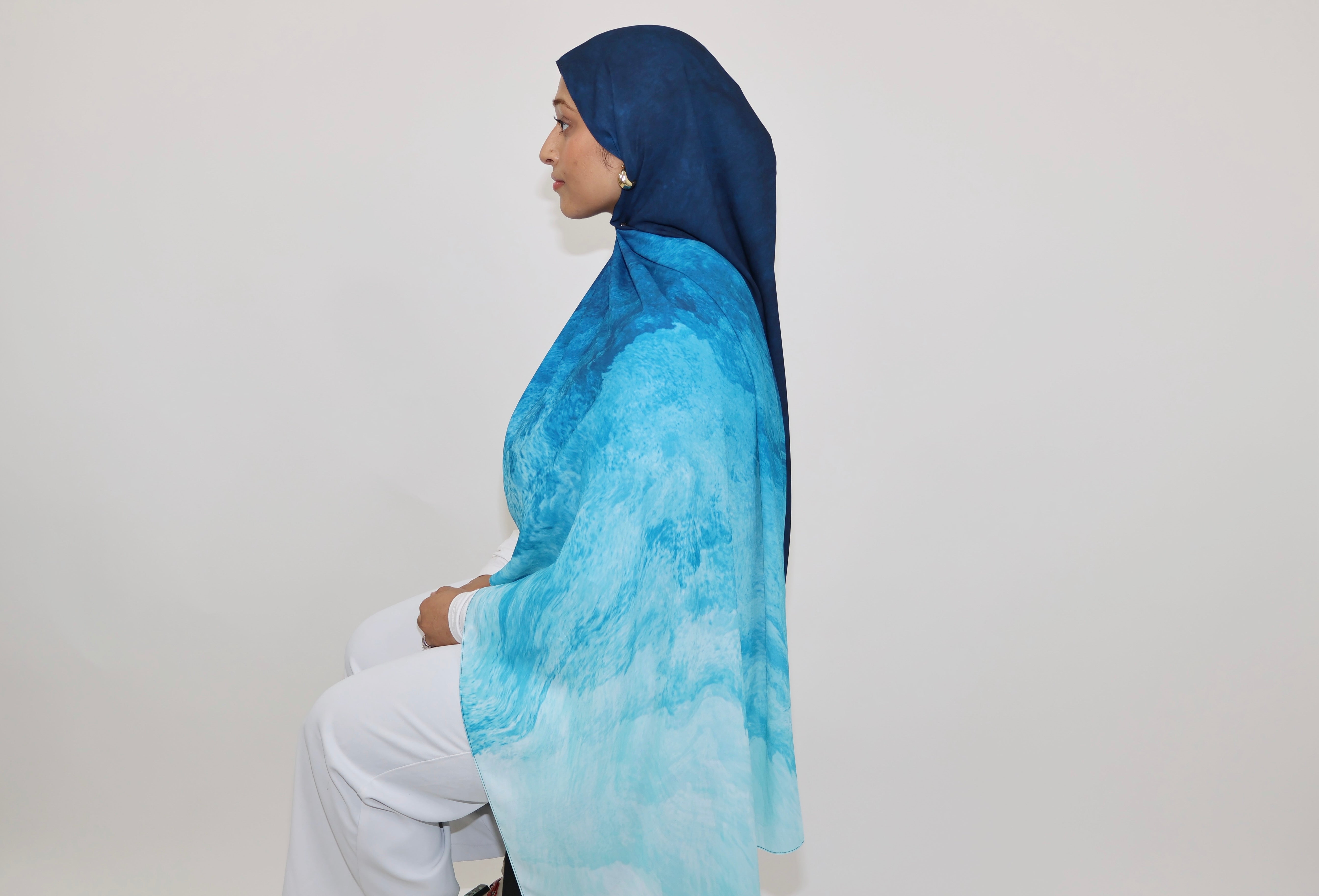 Essential Chiffon Print-Blue Ocean